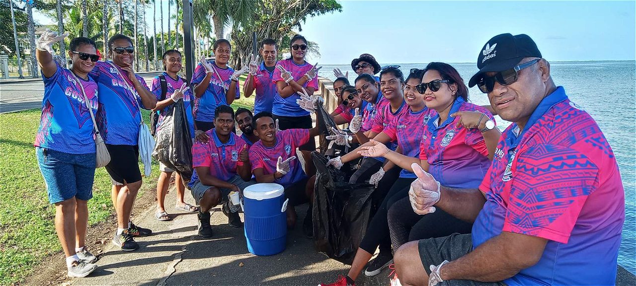 Gospel Primary School Social Club organizes clean-up campaign along the  Suva foreshore