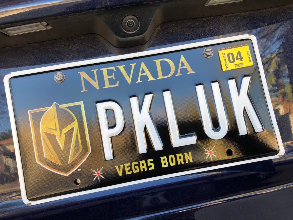 License Plate Vegas Golden Knights
