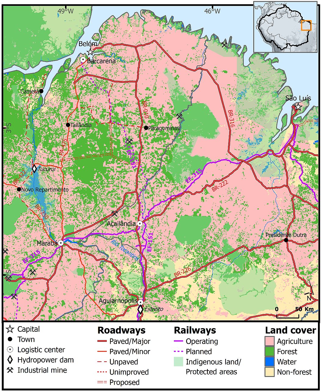 The Human-Modified Landscapes (HML) and the Brazilian highway network