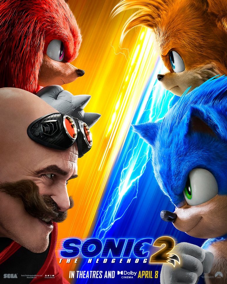 Nuevo y espectacular póster de la película Sonic The Hedgehog 2 - Nintenderos.com