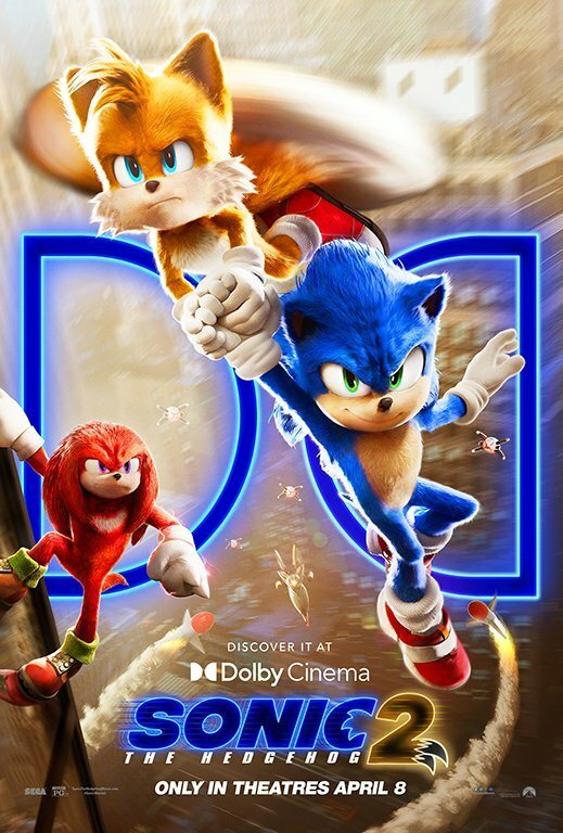 El póster de Dolby Cinema para Sonic the Hedgehog 2 es uno de los más  espectaculares - Nintenderos