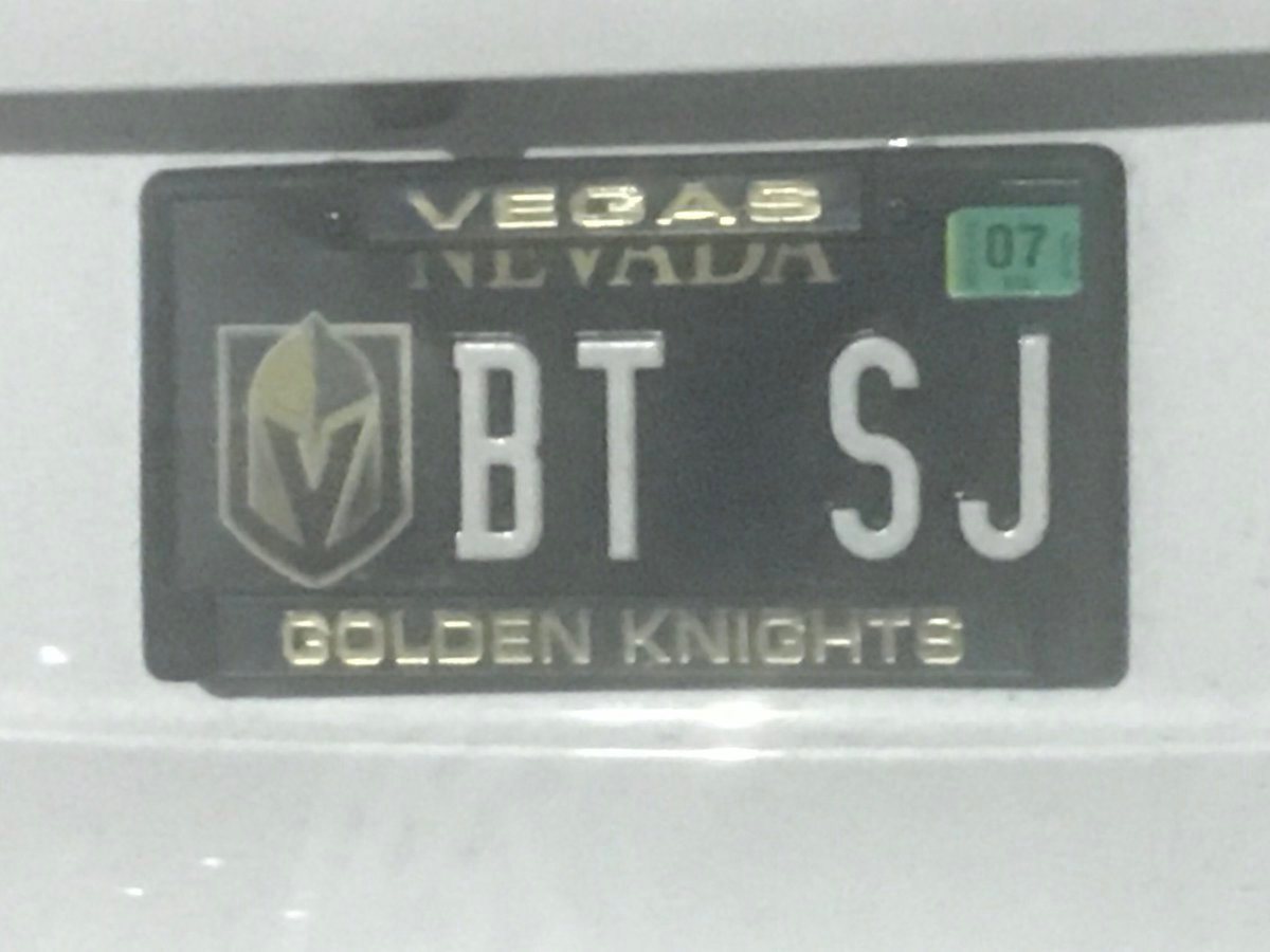 License Plate Vegas Golden Knights