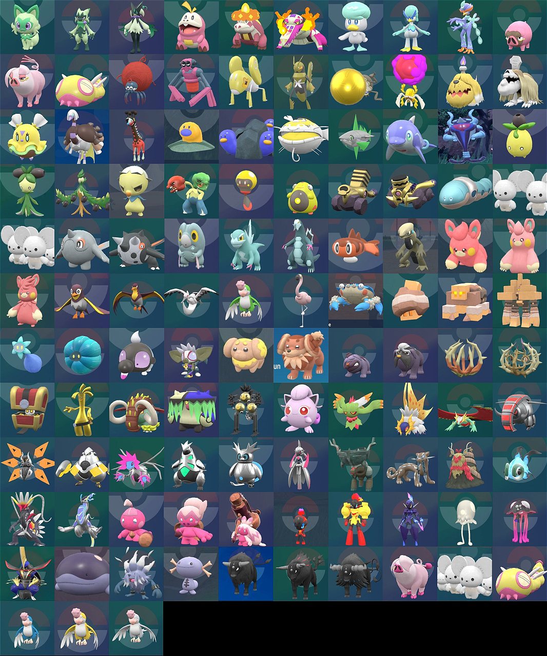 La lista completa de pokemones confirmados en Pokémon Escarlata y