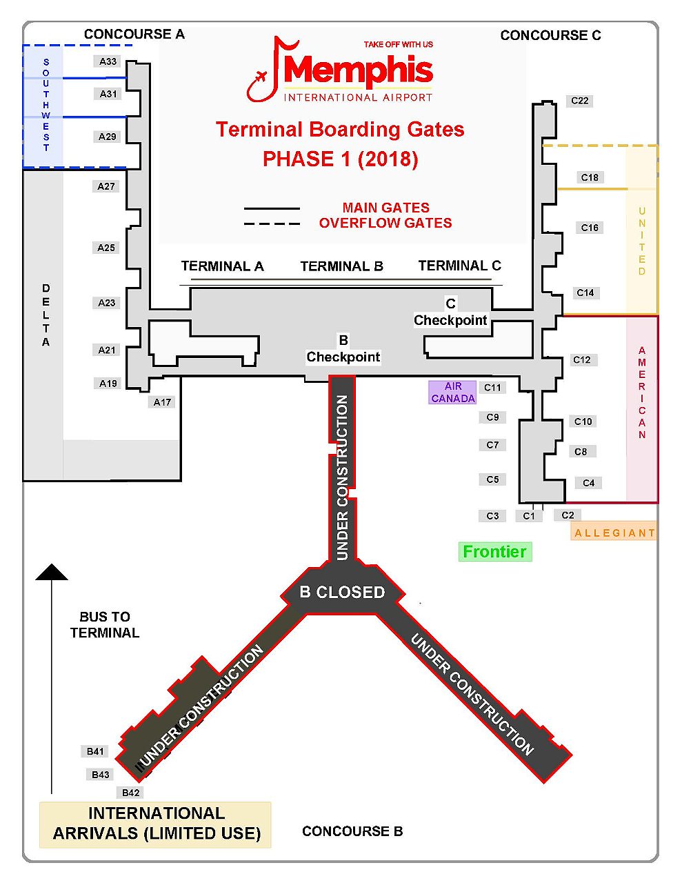 McCarran Airport Gate Map